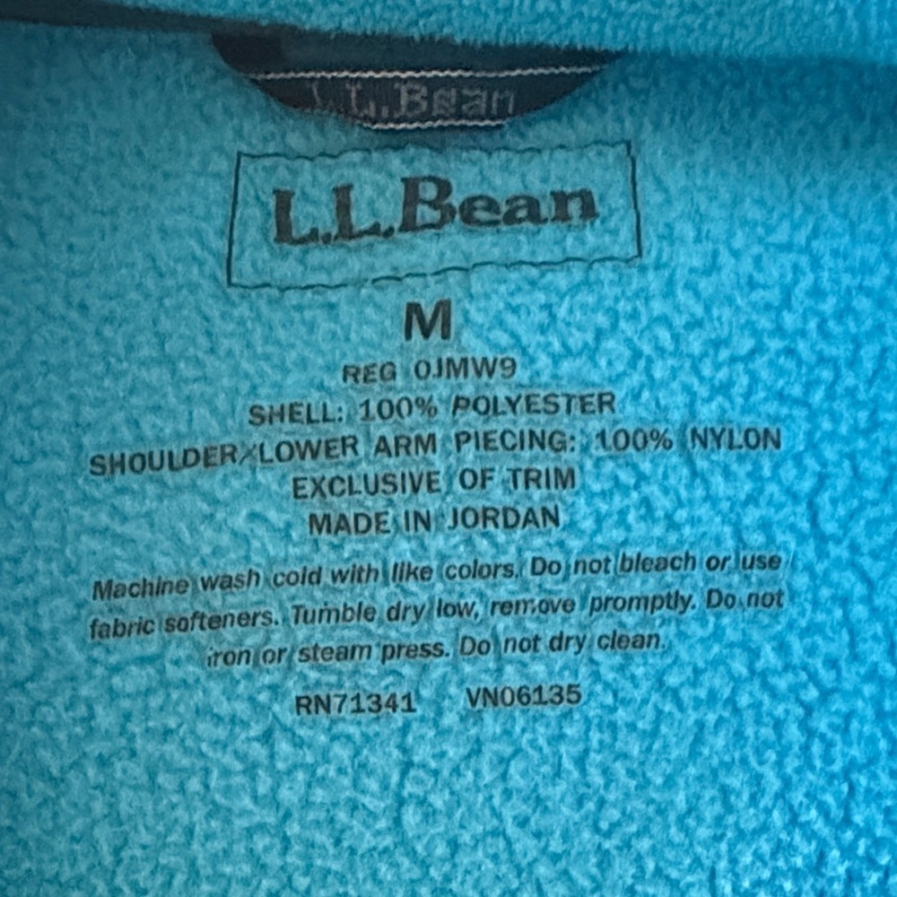 L.L. Bean Blue and Black Ski Jacket Medium - Picture 2 of 6